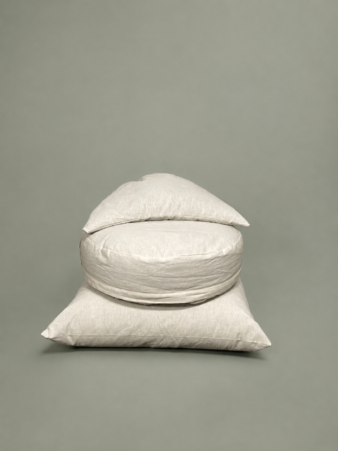 100% Undyed Cotton Meditation Cushion Set- filled Buckwheat