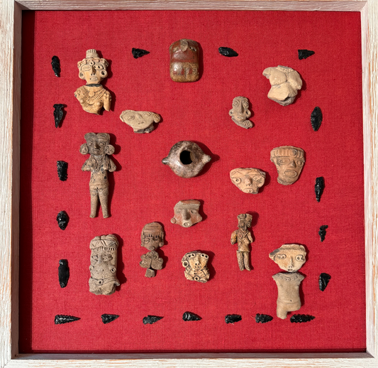 Pre-Columbian Artifacts - Framed