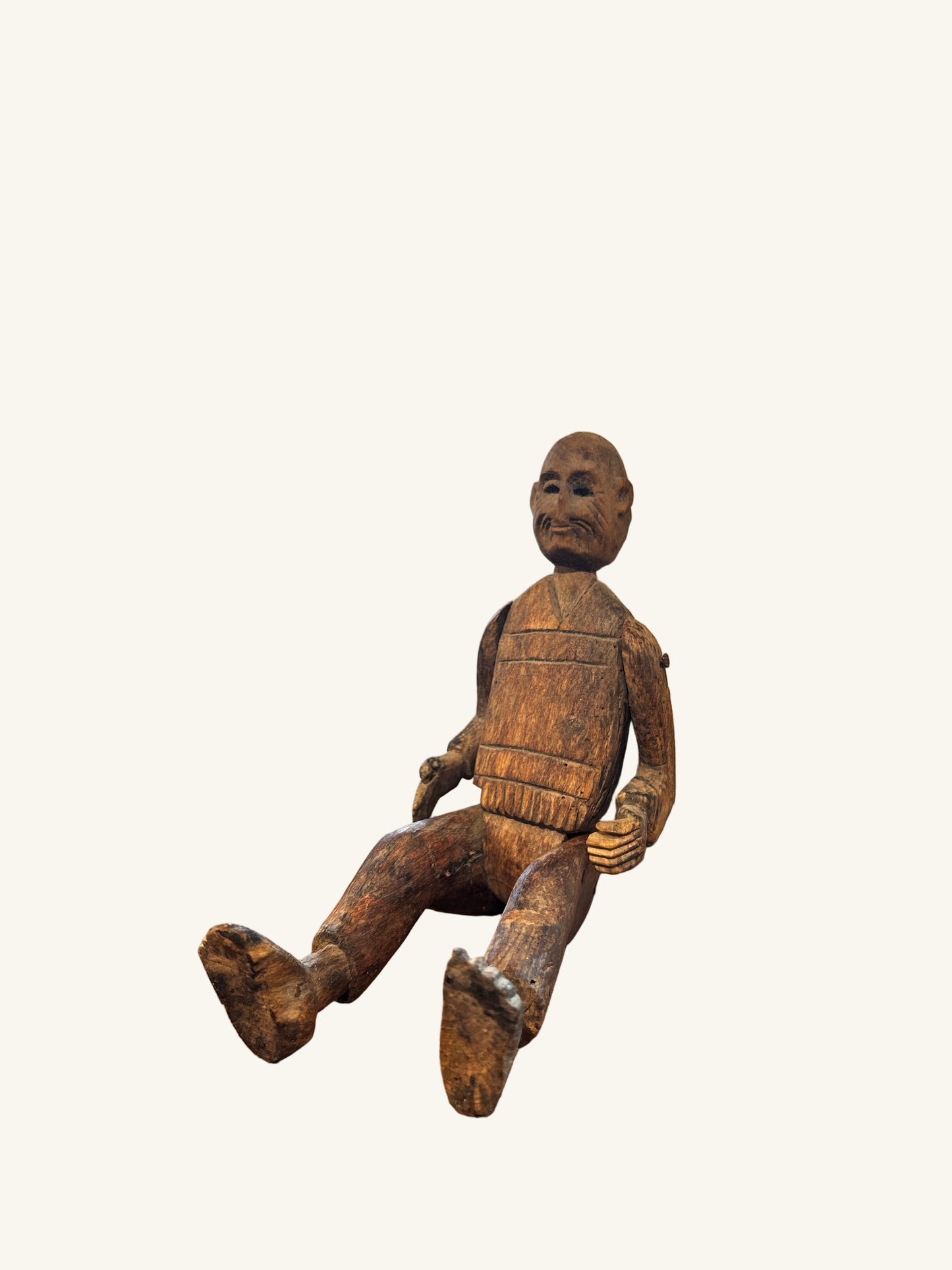 Hand Carved Folk Art Man