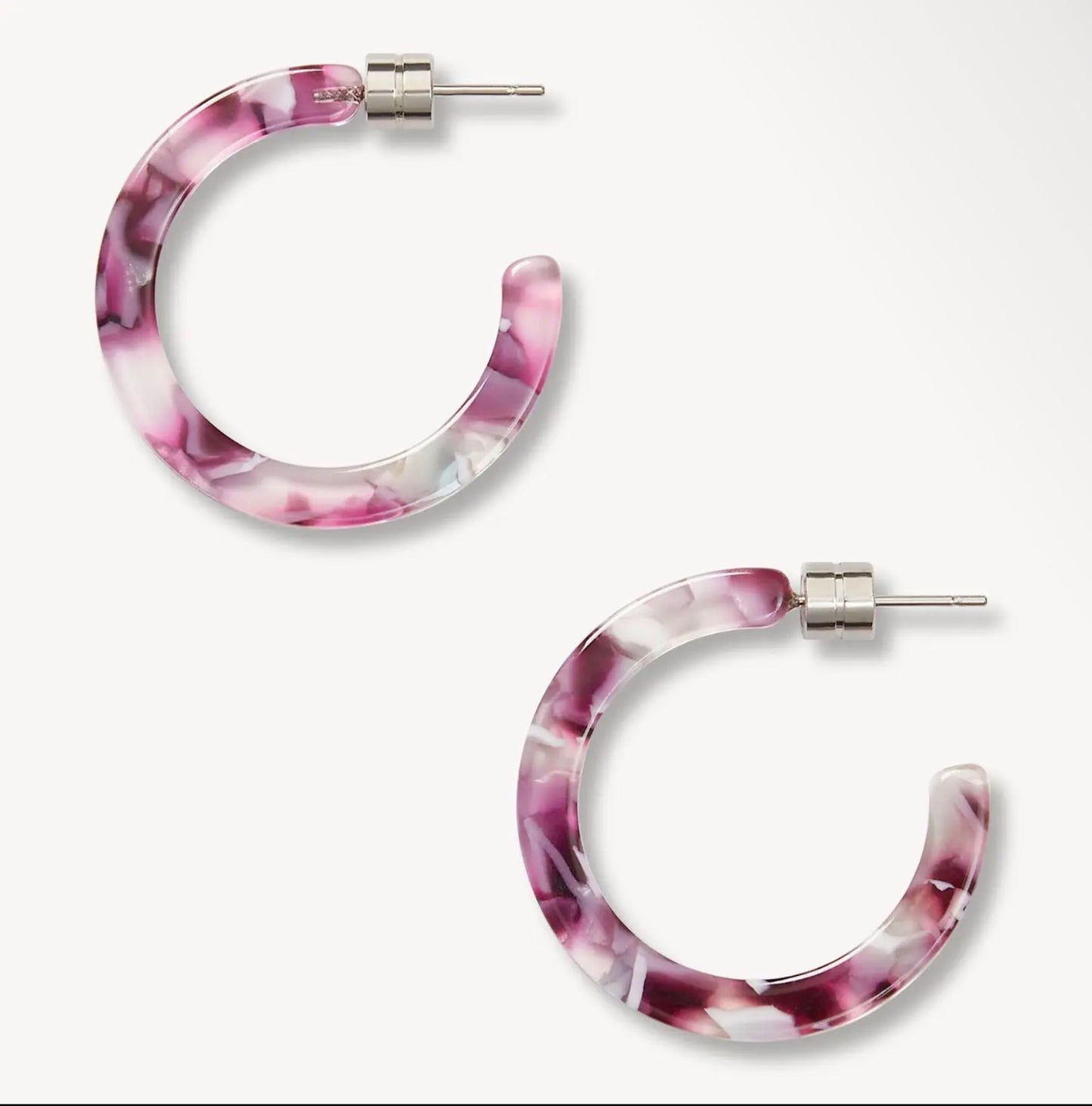 Mini Hoops in Amethyst