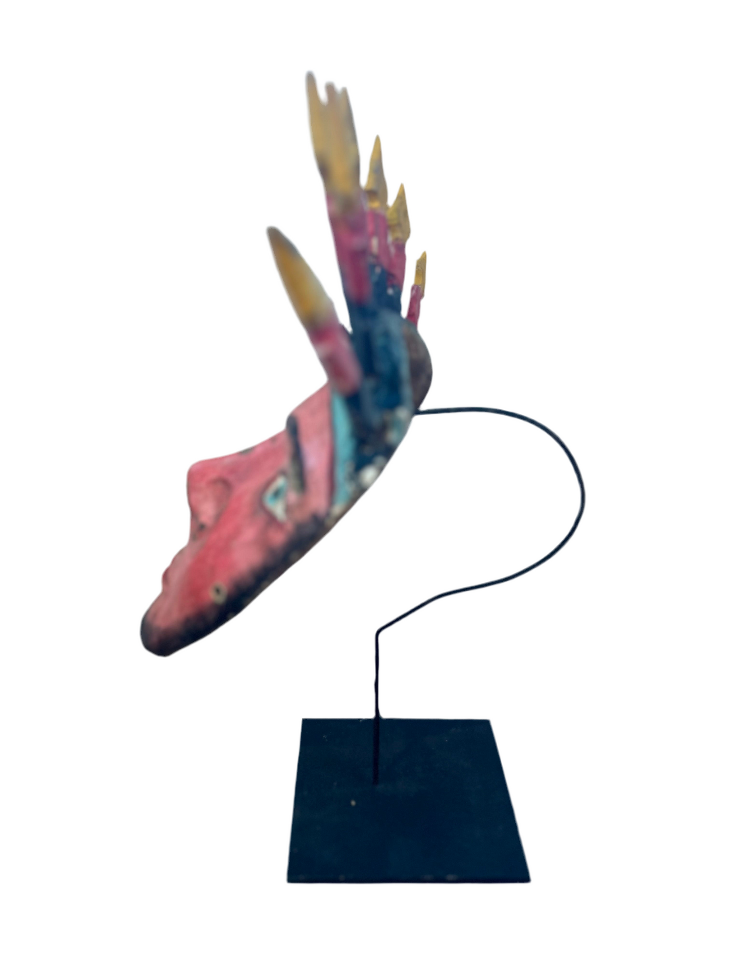 Vintage Mexican Festival Mask with stand