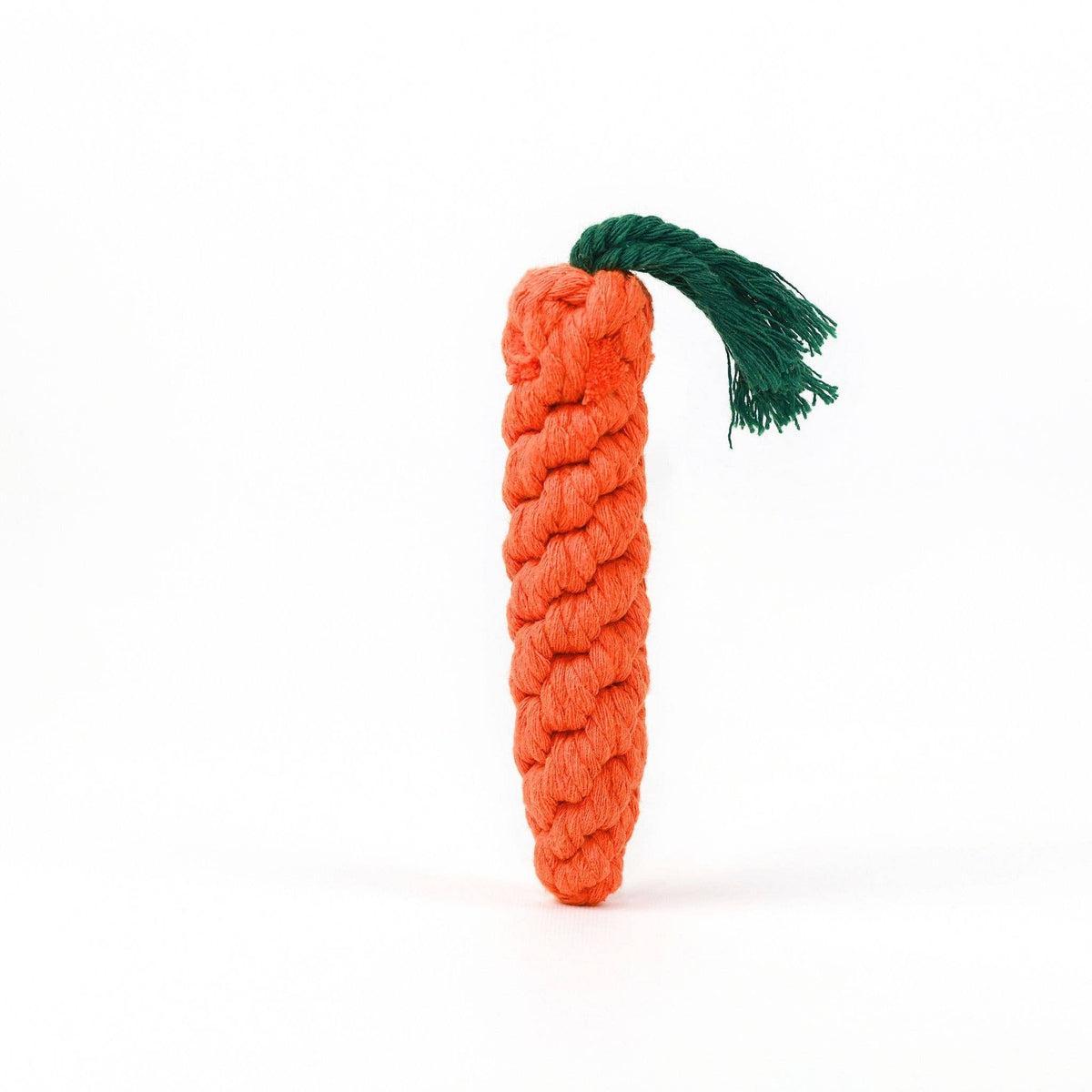 Handmade Sustainable Carrot Rope Chew Toys for dogs: Orange