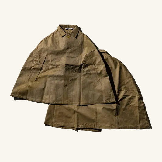 VINTAGE RUBBERIZED PONCHO: Size 01