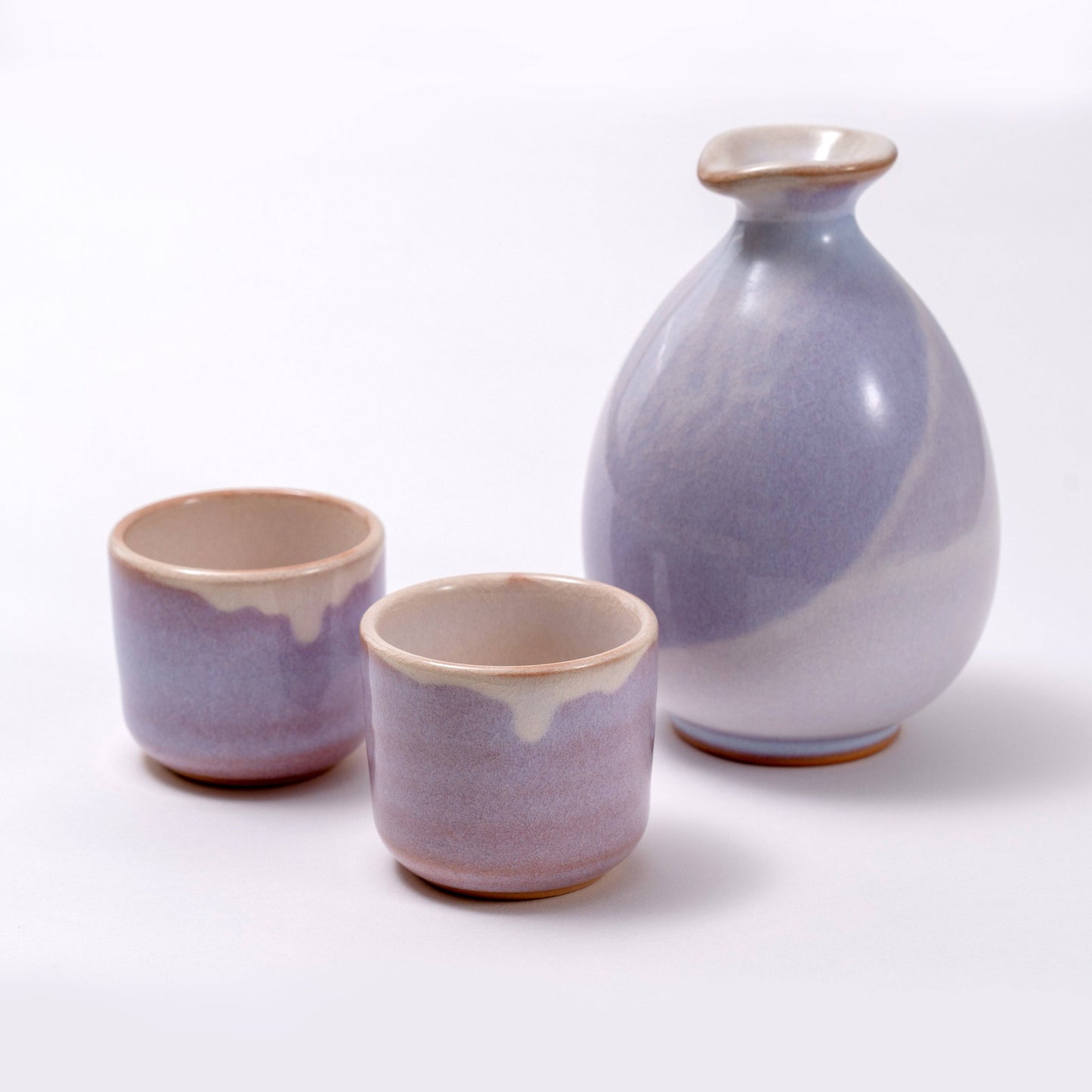 Handmade Hagi Ware Sake Set by Japanese Artisan