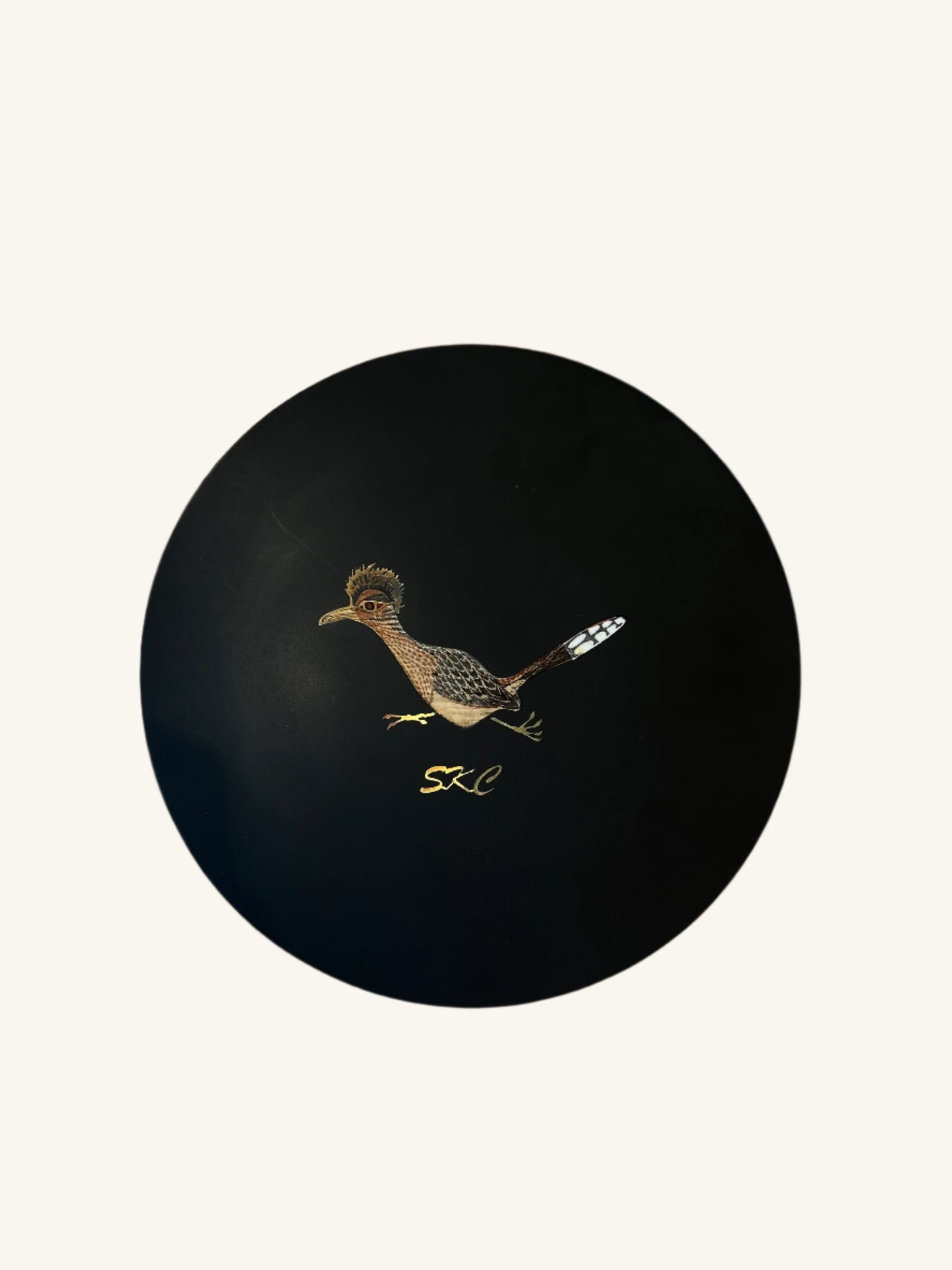 Vintage Couroc of Monterey Roadrunner Dish