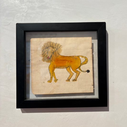 Lion Ledger Folk Art Painting