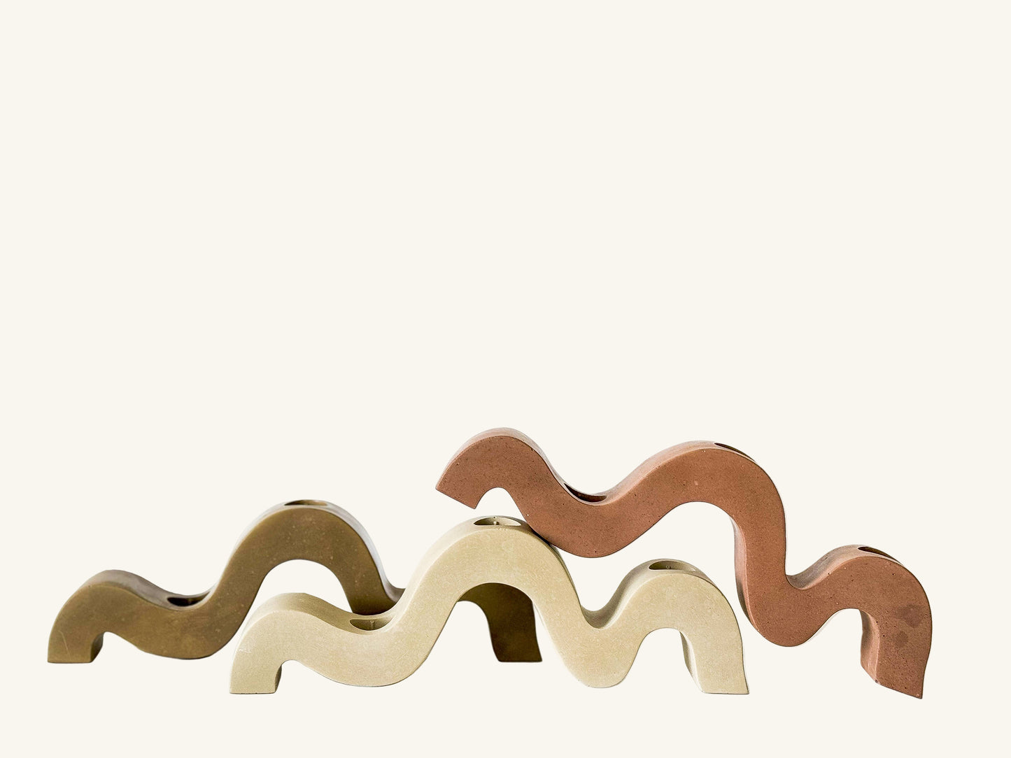 Wavy Taper Candle Holder | Candlestick Holder