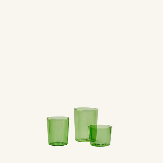 ESSENTIAL GLASSWARE - SET OF 4, GREEN: LARGE