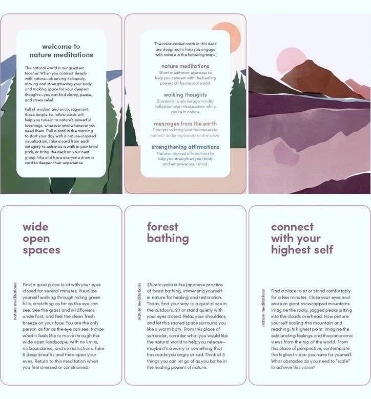 Nature Meditations Card Deck: Simple Mindfulness Practices