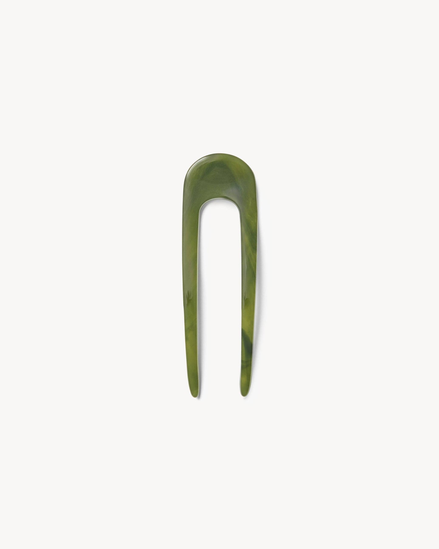 Mini French Hair Pin in Algae