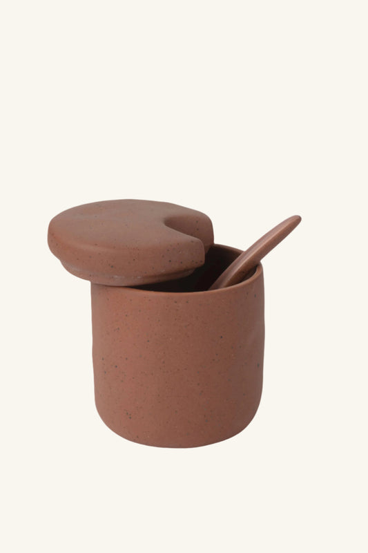 Tam Stoneware Sugar Cellar, Terracotta Rose