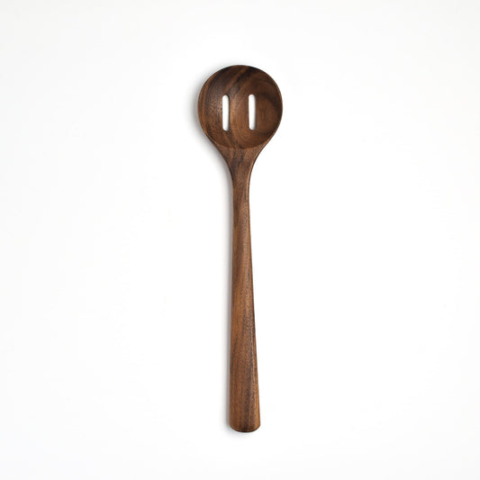 12’’ Walnut Wooden Slotted Spoon