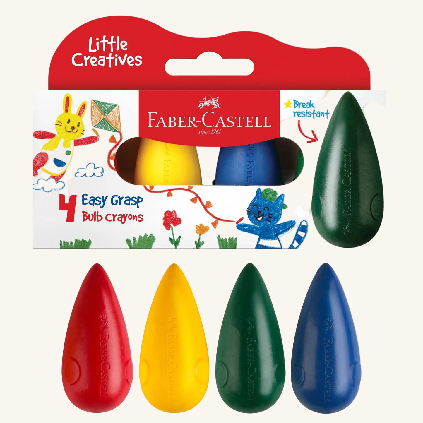 Little Creatives Easy Grasp Bulb Crayons Set of 4