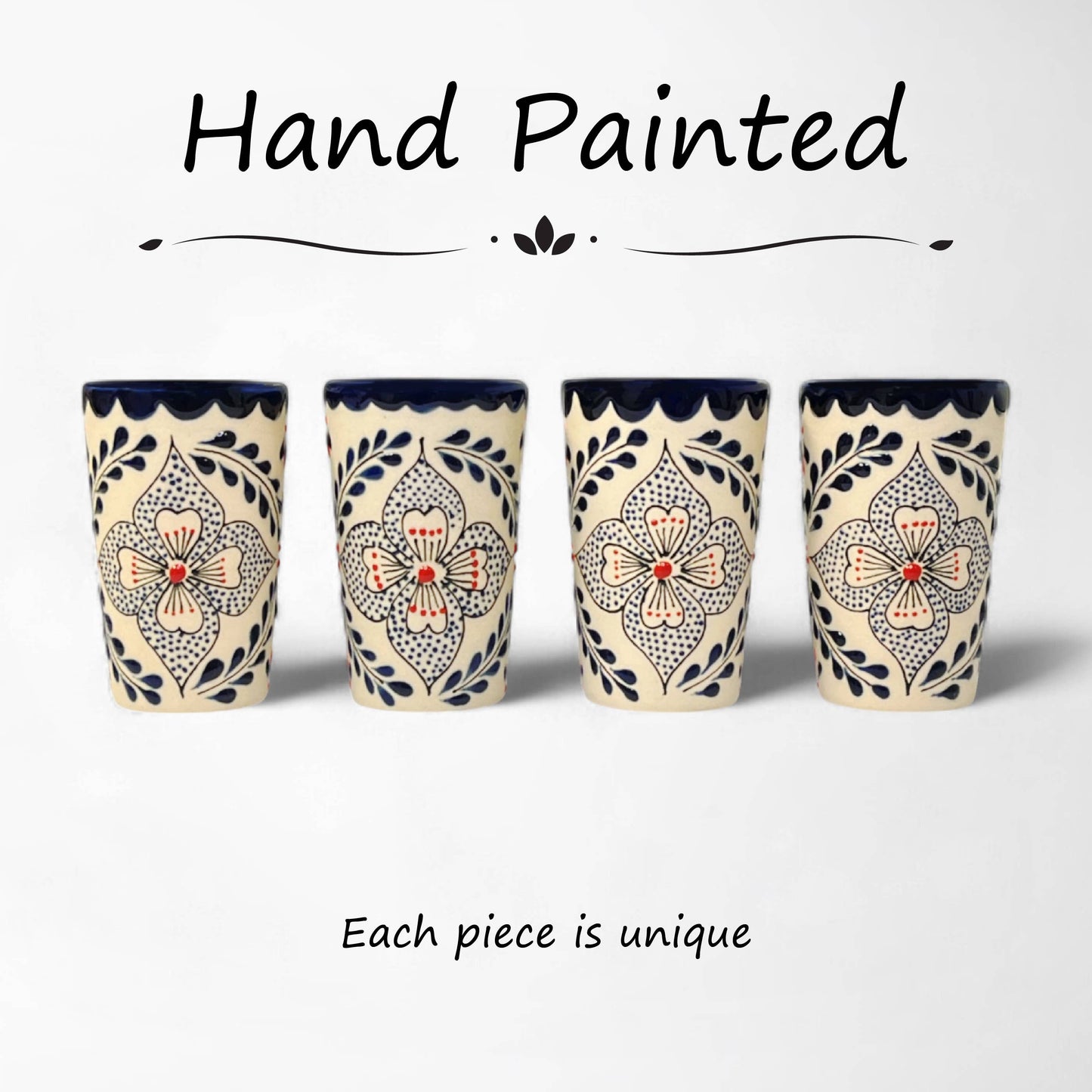 Hand Painted Tequila Decanter Set