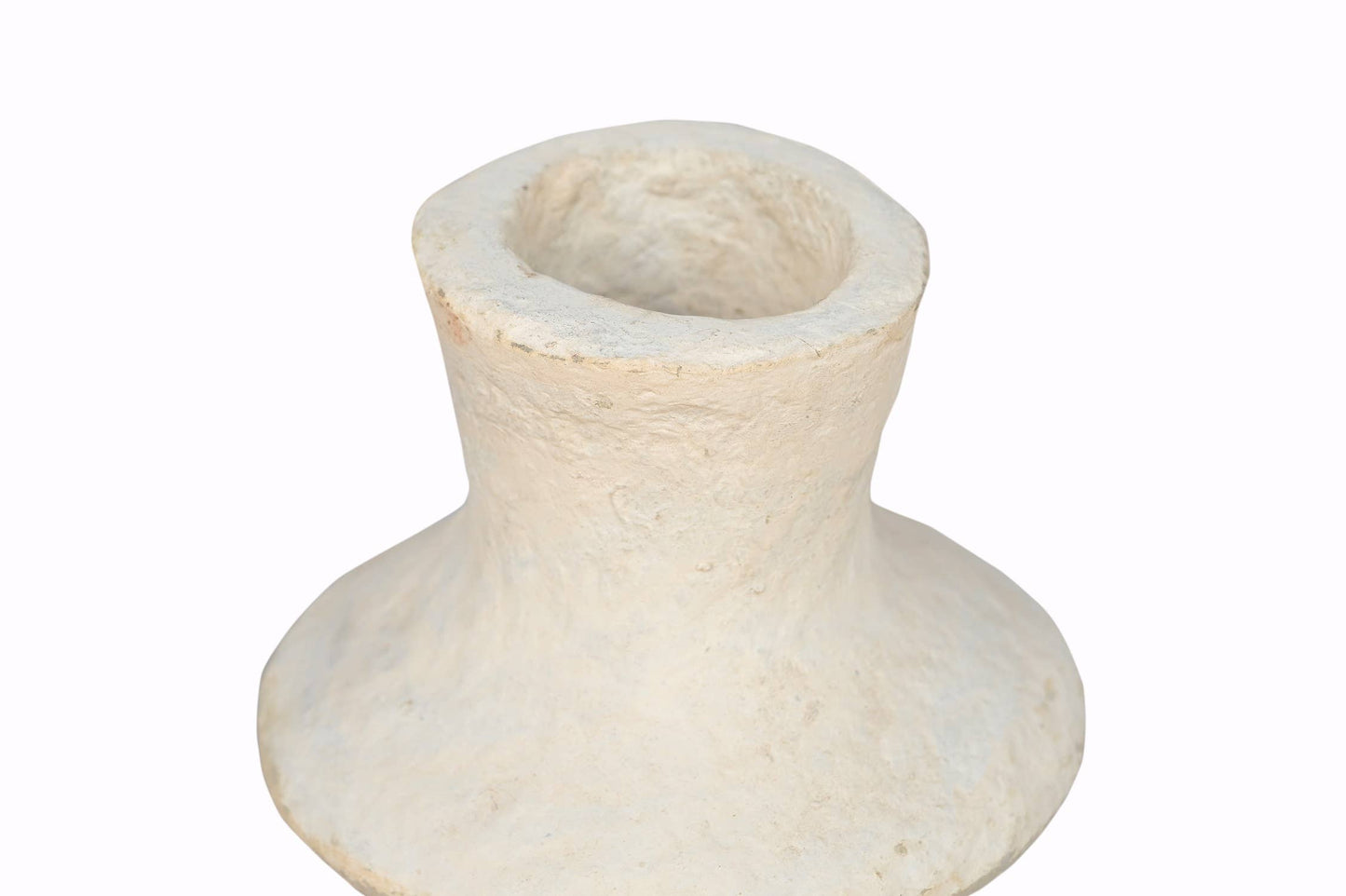 Cream Paper Mache Vase