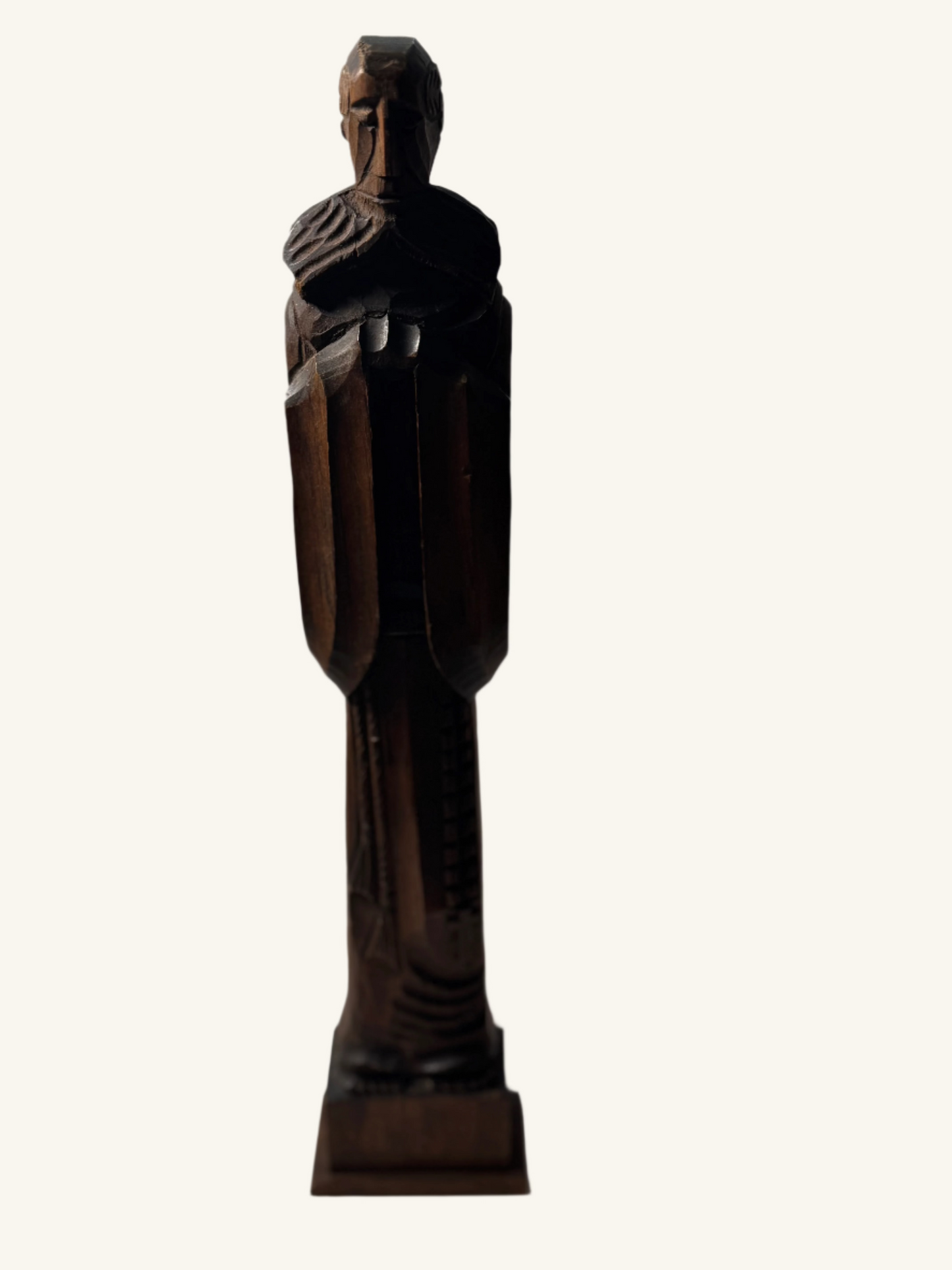 Hand Carved Wooden Monk