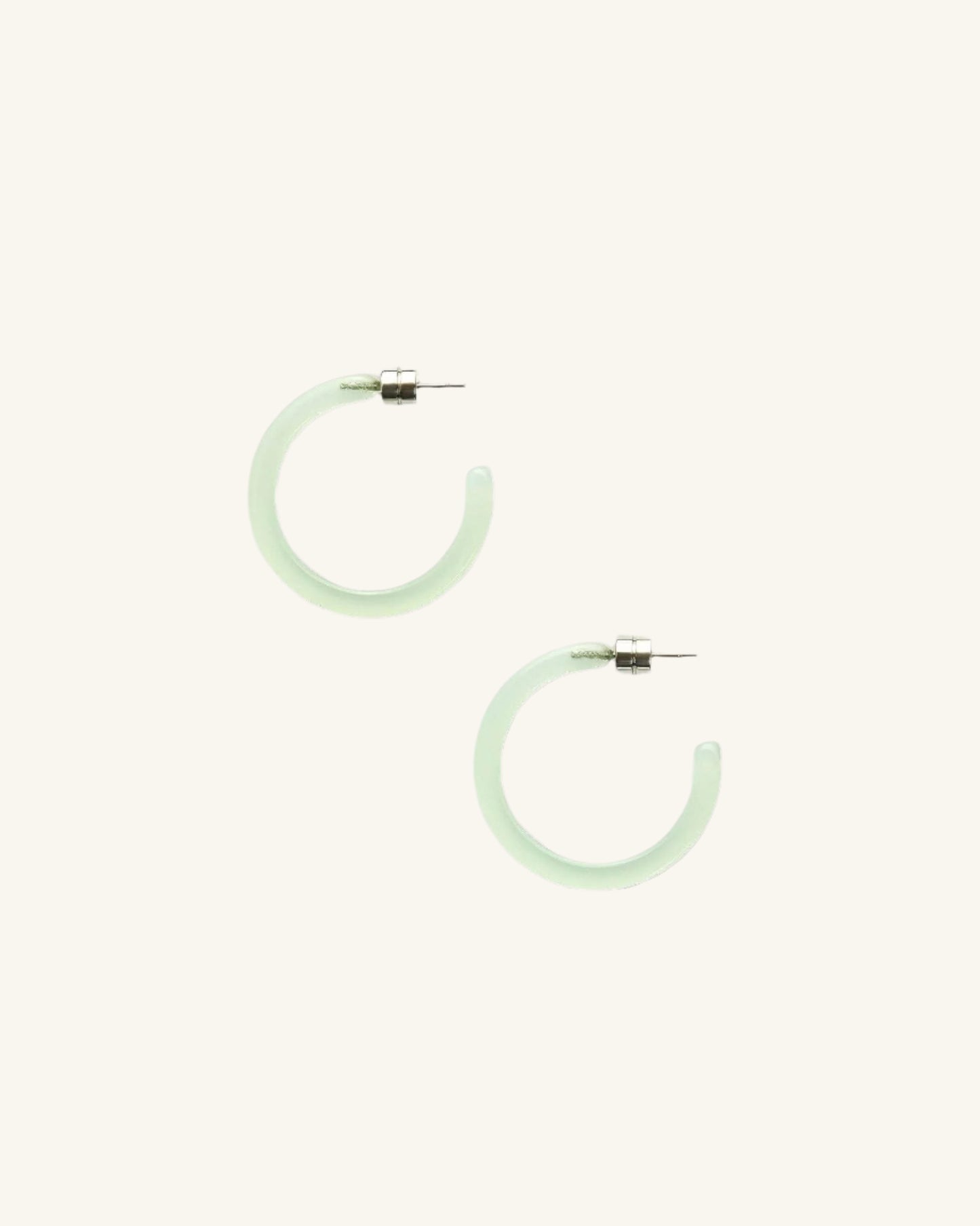 Mini Hoops in Sea Glass