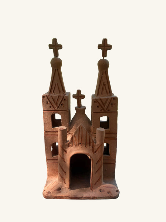 Mexican Folk Art Church Sculpture
