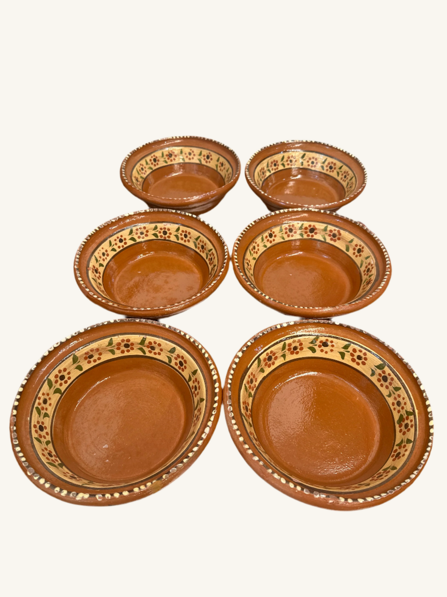 6 vintage Mex. Bowls (set)
