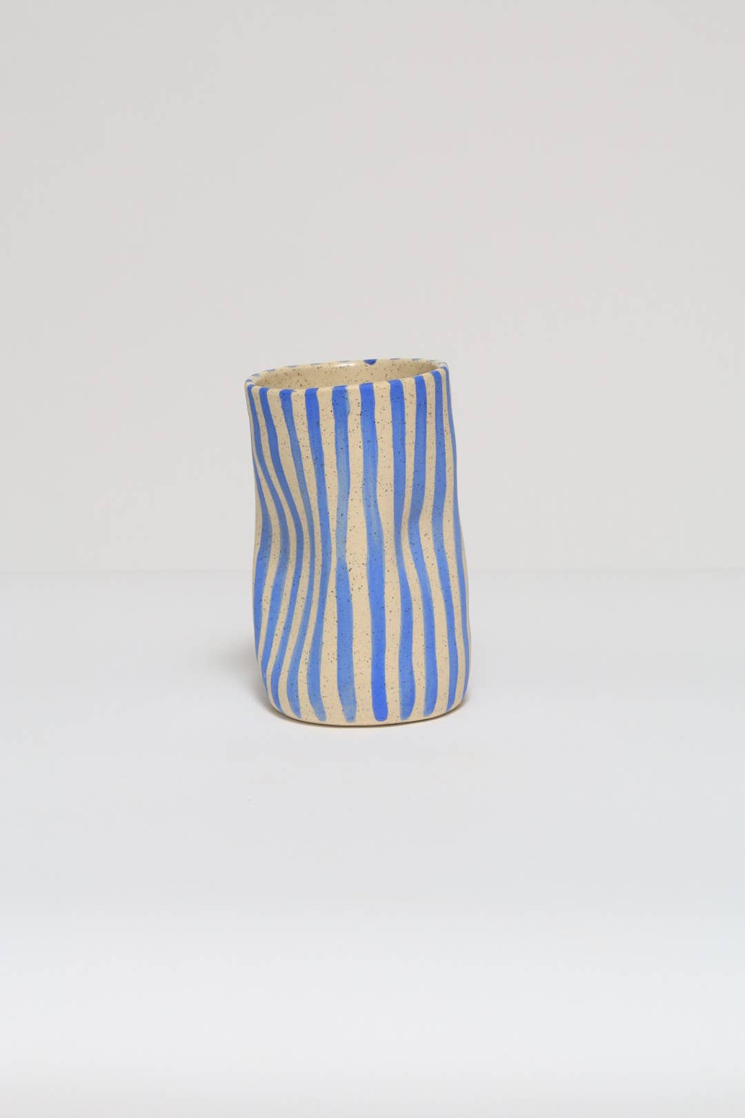 Squished Striped vase: Green
