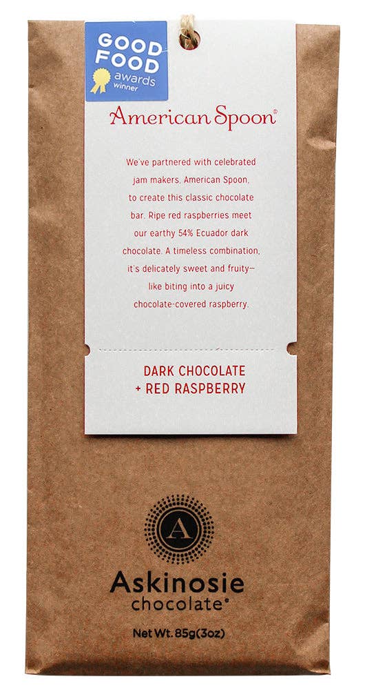 Dark Chocolate + Red Raspberry Bar