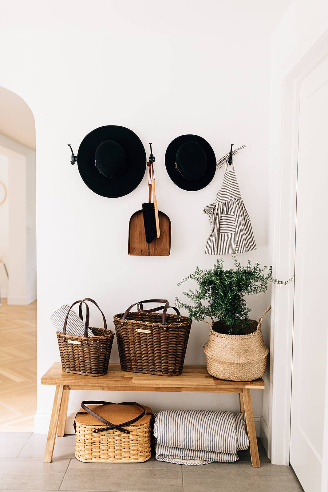 Wood and Leather Dustpan