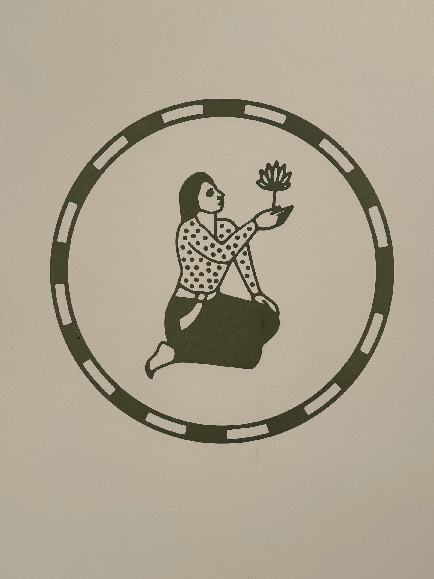 Woman With Plant Print By Land