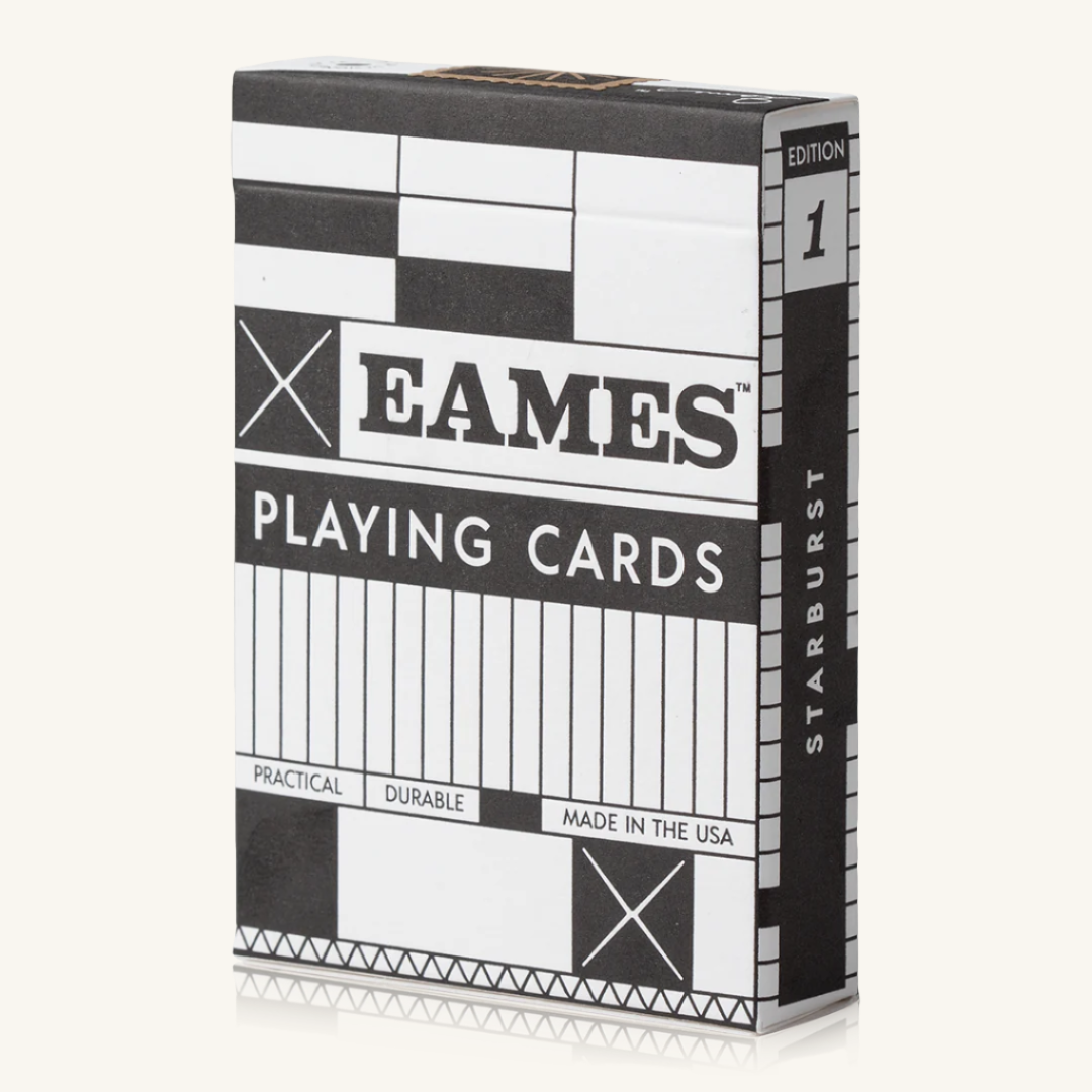 Eames "Starburst" Playing Cards, Black Edition