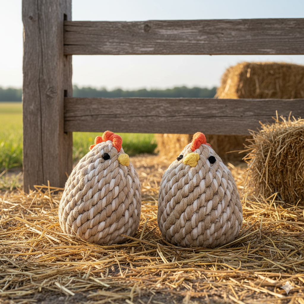 GUGU-The Farm Chicken | Sustainable | Handcrafted | Pet Toys: Mom