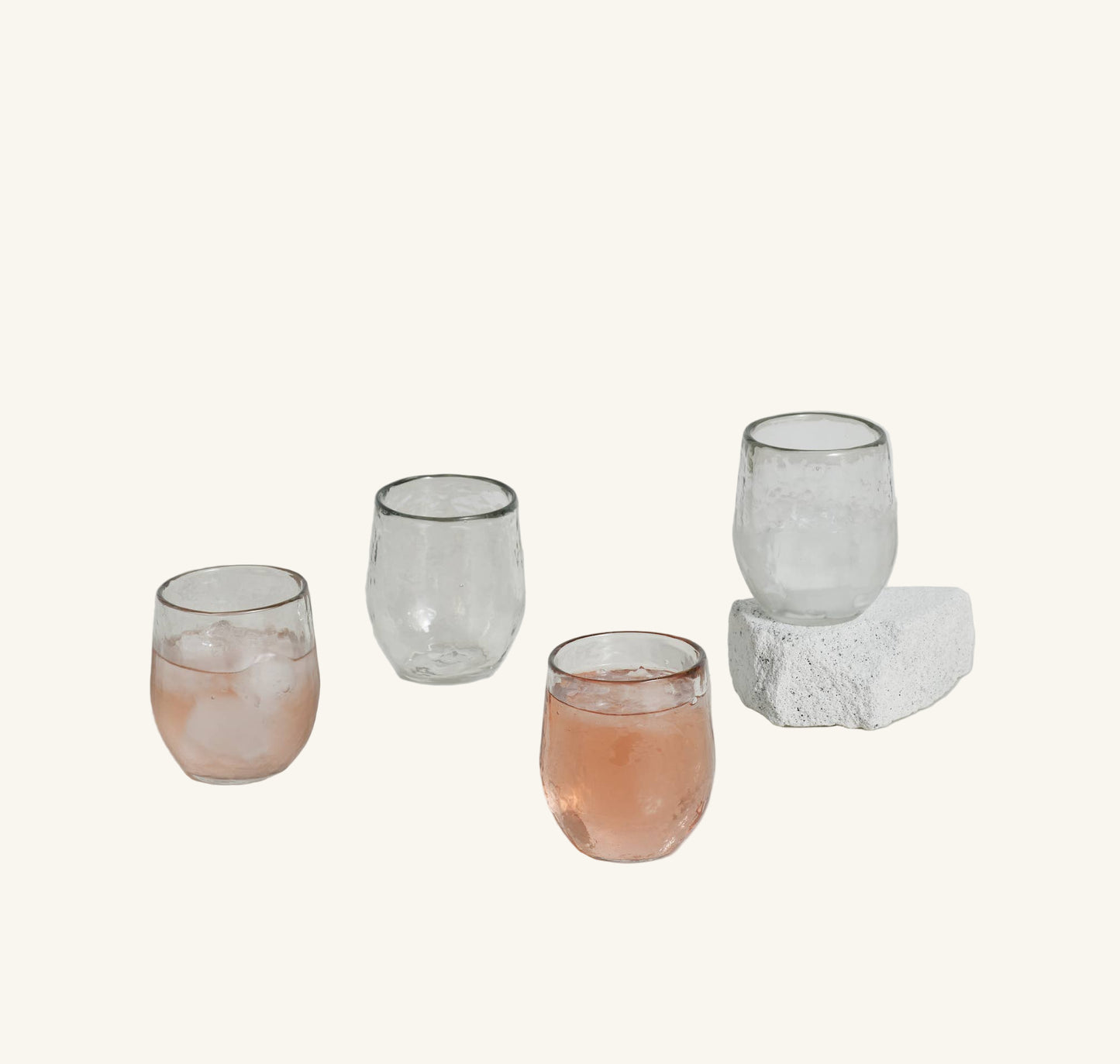 Pebbled Spirits Glasses - Set of 4