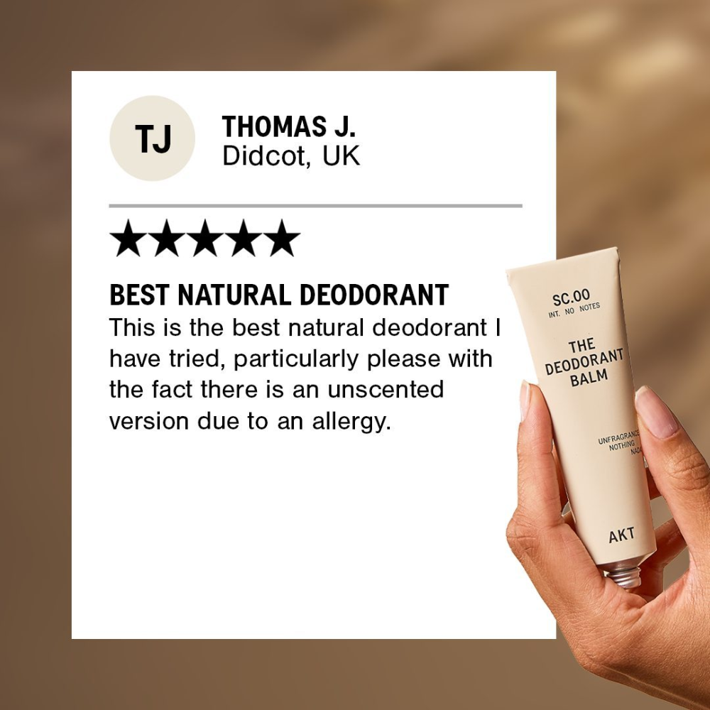 AKT Deodorant Balm SC.00 Fragrance-Free for Sensitive Skin