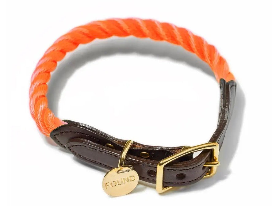 Orange Rope Cat & Dog Collar