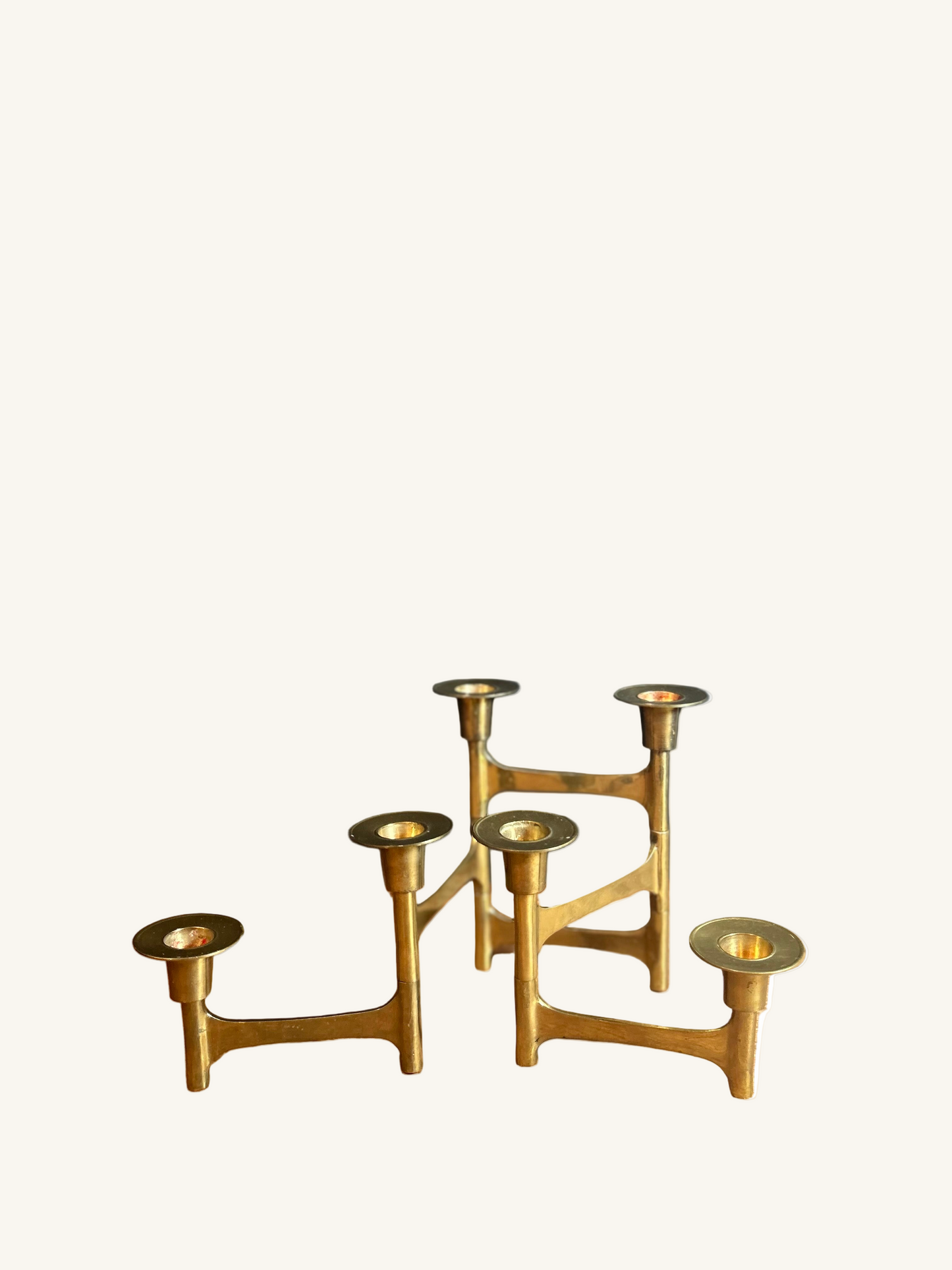 Vintage MCM Brass Candelabra