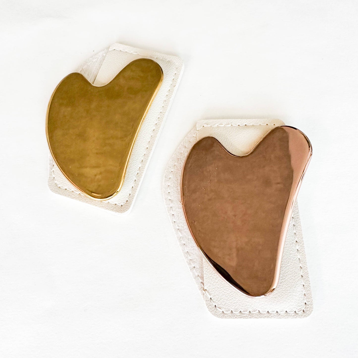 Stainless Steel Gua Sha with Leather Case : Silver