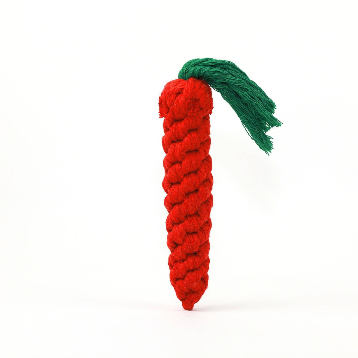 Handmade Sustainable Carrot Rope Chew Toys for dogs: Orange