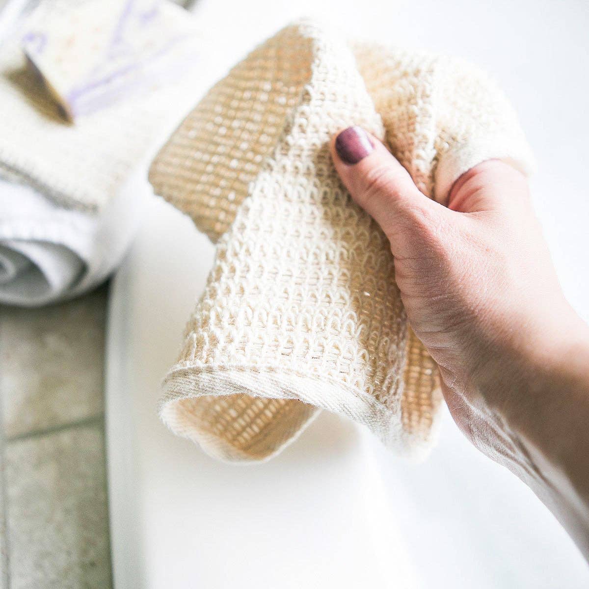 Natural Sisal Washcloth - Organic Zero Waste Plastic Free