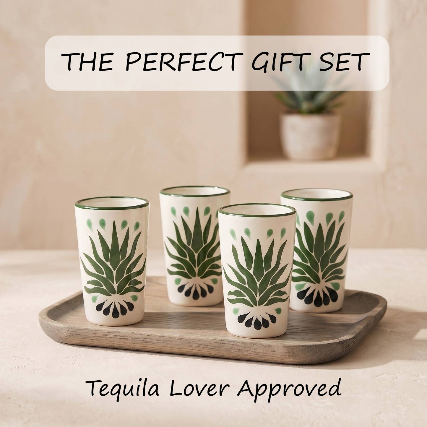 Tall Agave Shot Glasses - set of 4