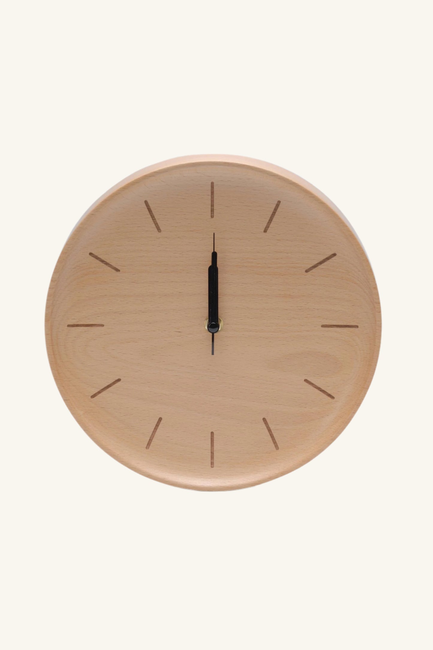 Wooden Wall Clock with Line