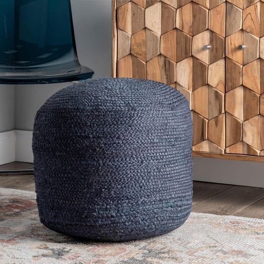 Bristol Braided Jute Filled Ottoman Pouf