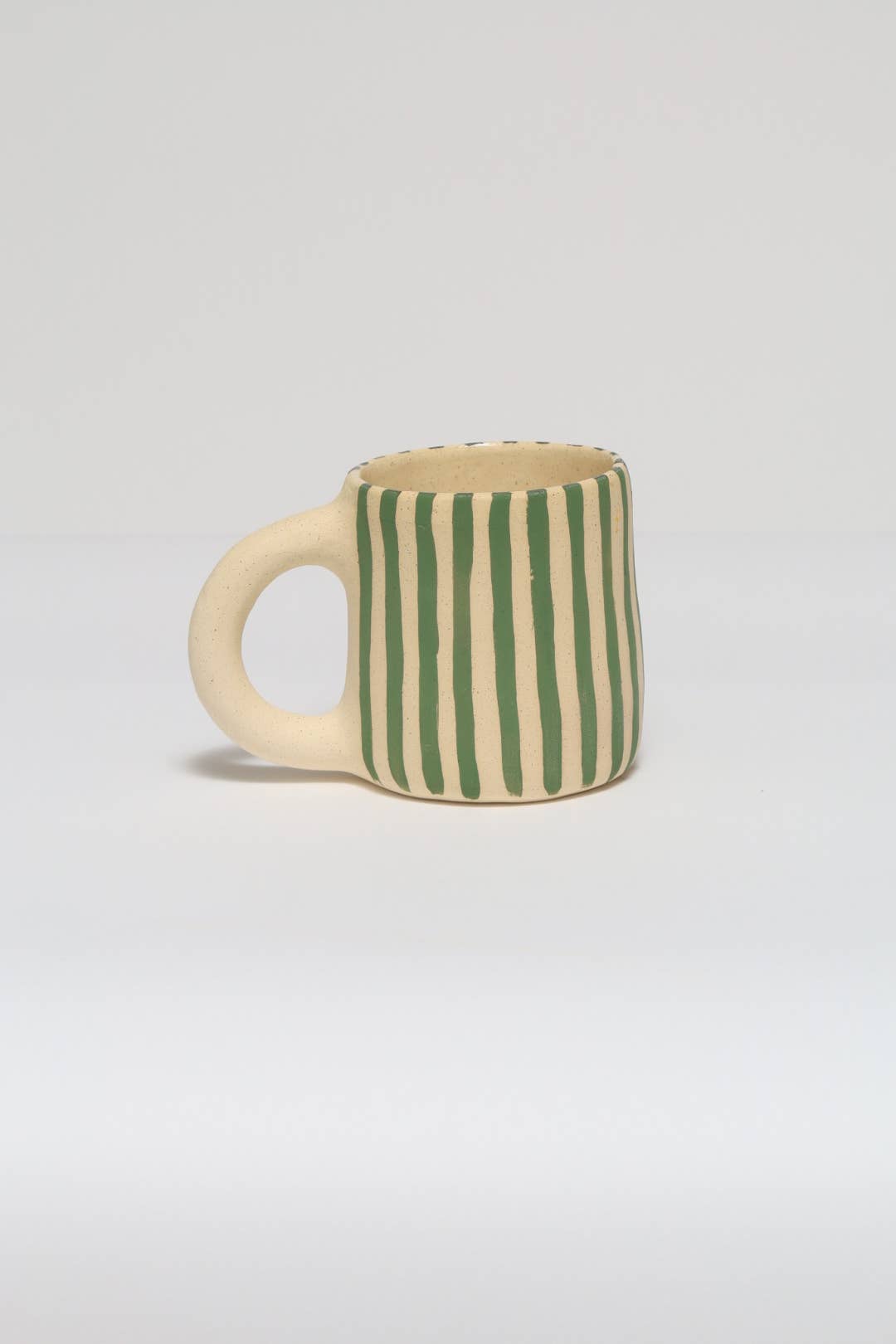 Squished Striped vase: Green