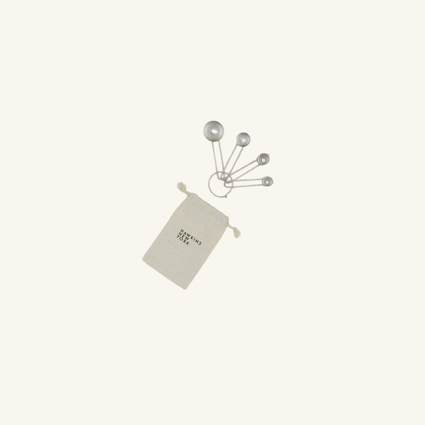 SIMPLE MEASURING SPOONS - SILVER