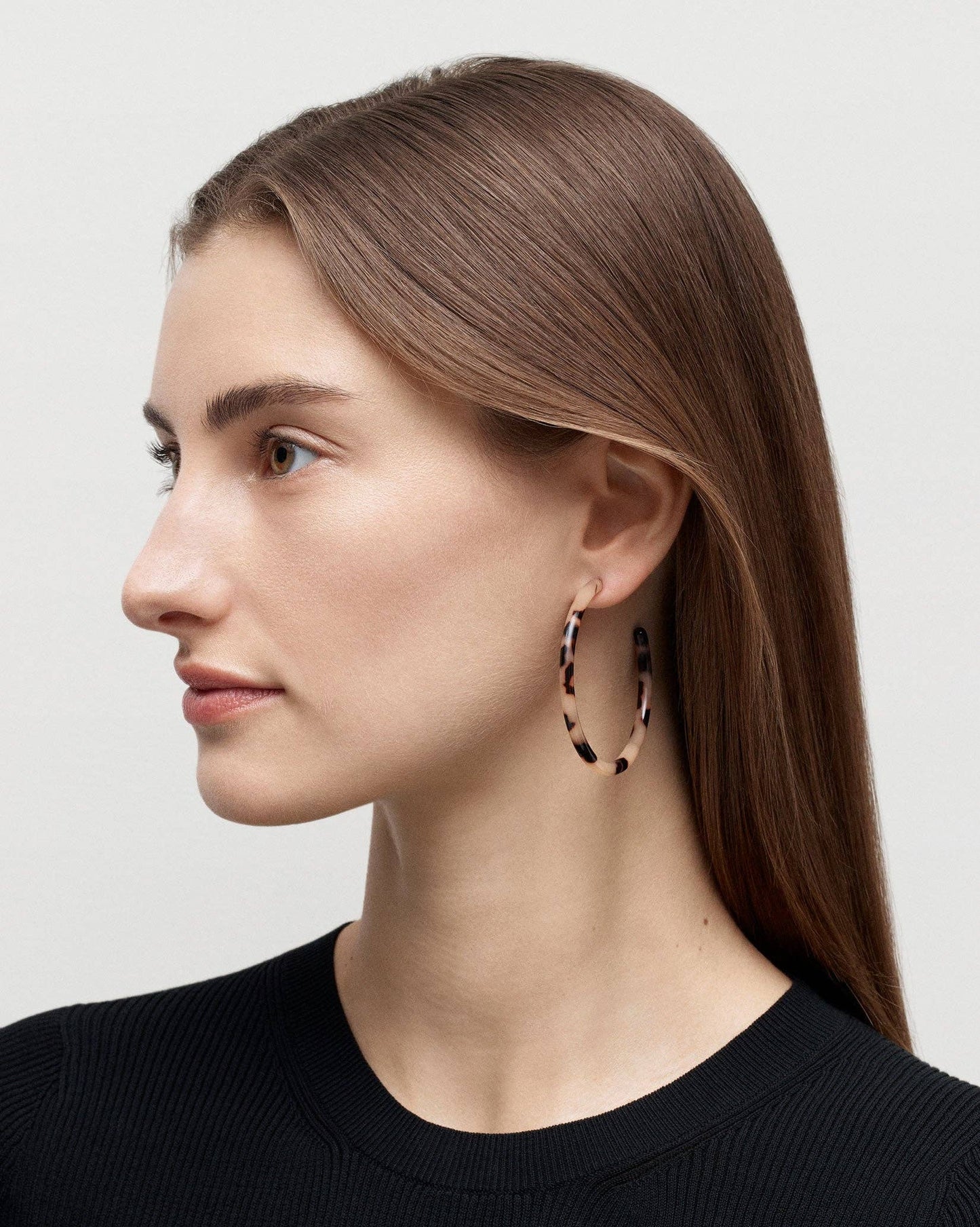 Large Hoops in Astral Mint
