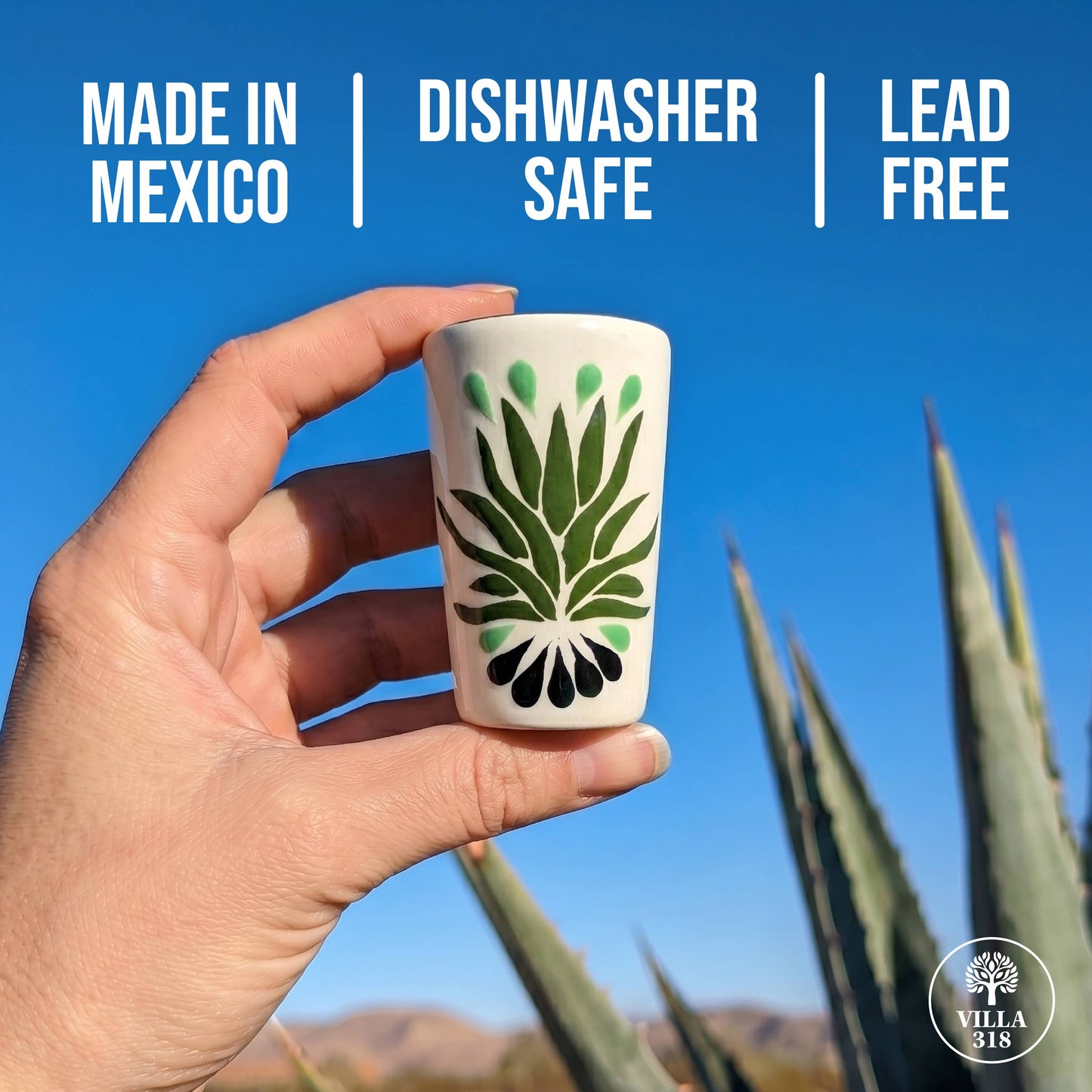 Tall Agave Shot Glasses - set of 4
