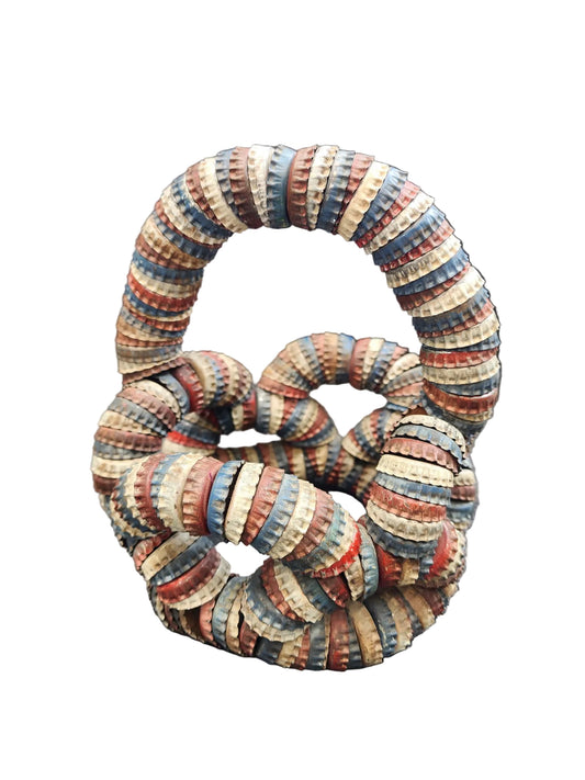 Folk Art Bottle Cap Basket #2