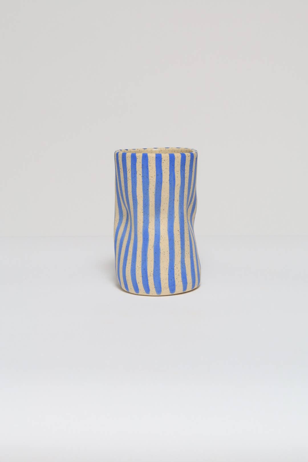 Squished Striped vase: Red
