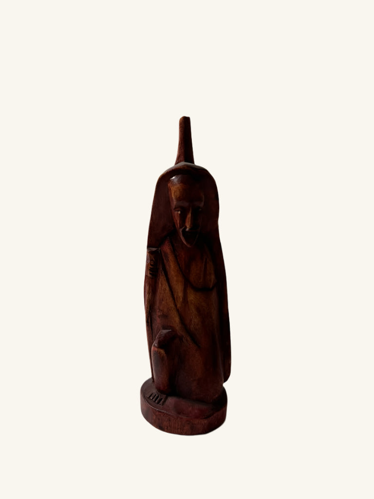 Hand Carved Wooden Monk