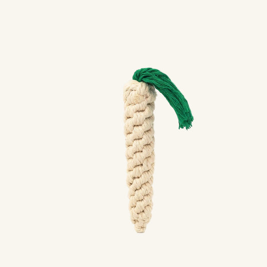 Handmade Sustainable Carrot Rope Chew Toys for dogs: Japanese radish