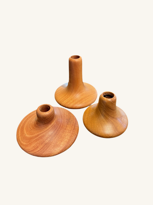 Wood Candlestick Holder