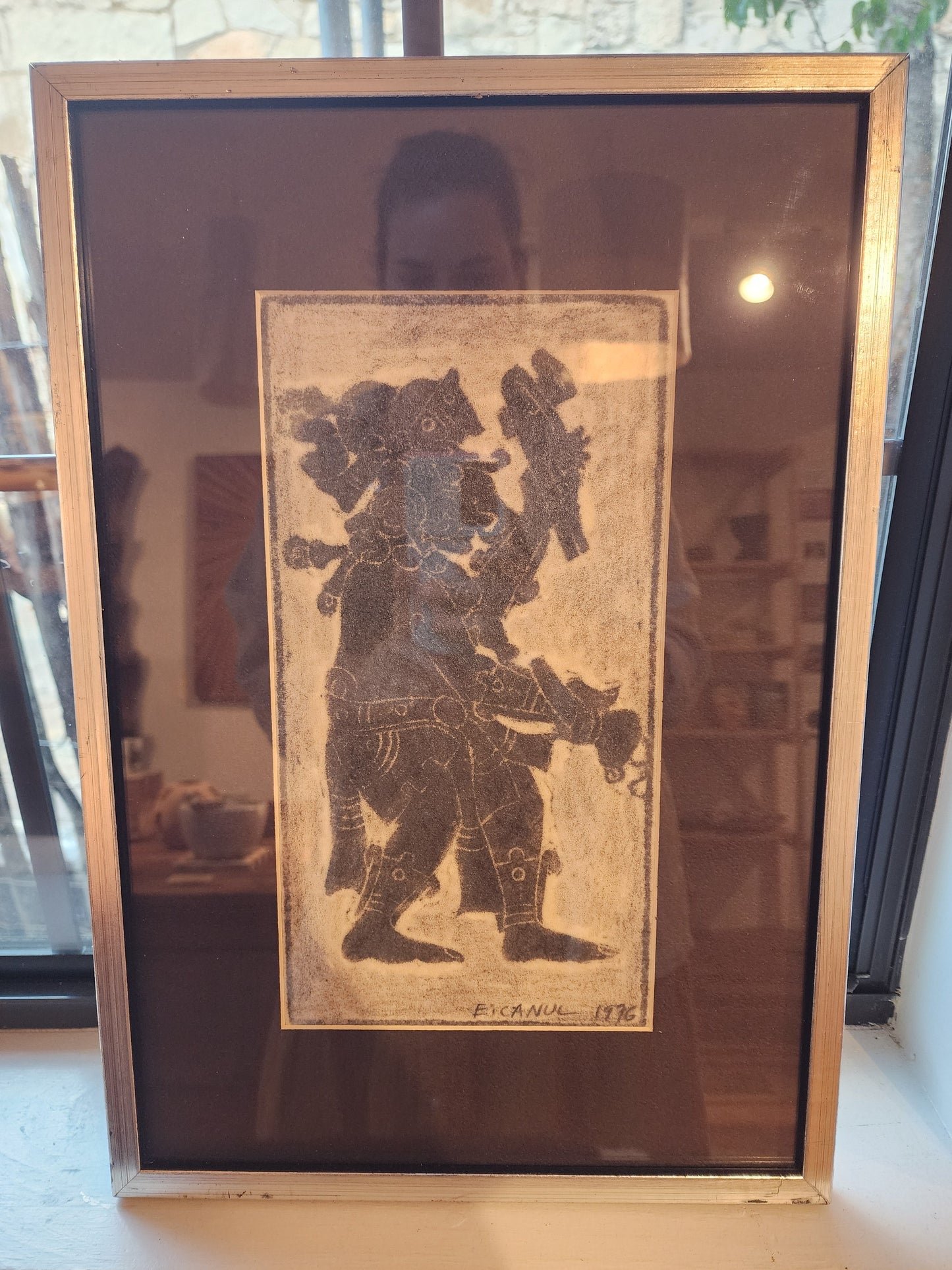 Eliezer Canul Woodblock print