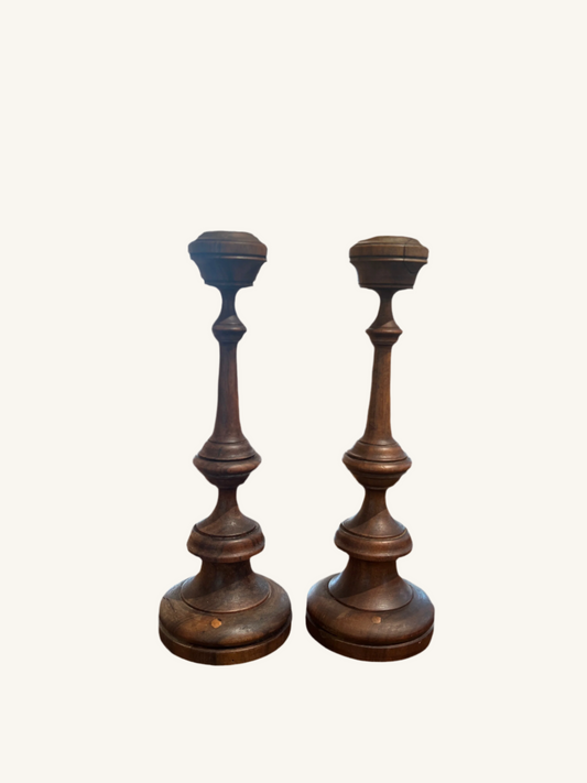 Hand- Turned Candlesticks